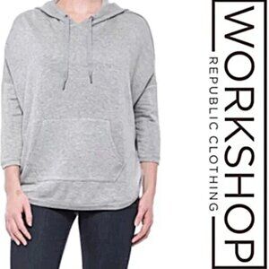 Nordstroms hoodie M gray WORKSHOP REPUBLIC sweatshirt EUC athleisure athletic